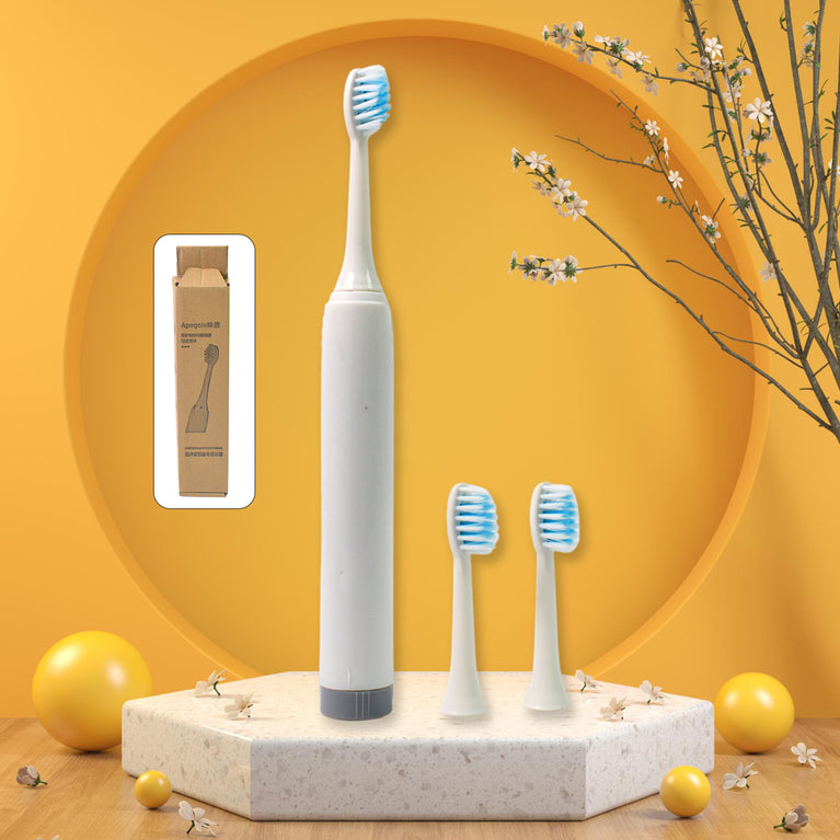 Electric Toothbrush For Adults With 3 Toothbrush Head (1 Pc  Battery Not Included)