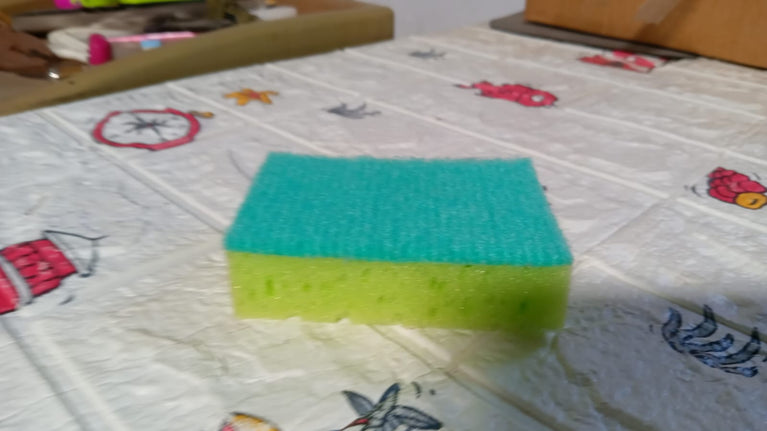 Multi-purpose Medium 2 In 1 Color Scratch Scrub Sponges Sponge Wear Resistance Dish Washing Tool High Friction Resistance Furniture For Refrigerator Sofa For Kitchen Household (1 Pc)