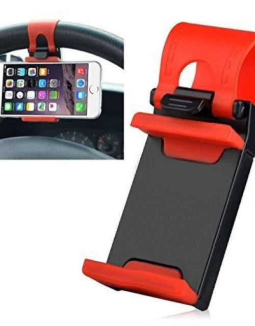 Car Mobile Holder Adjustable Mount on Car Steering