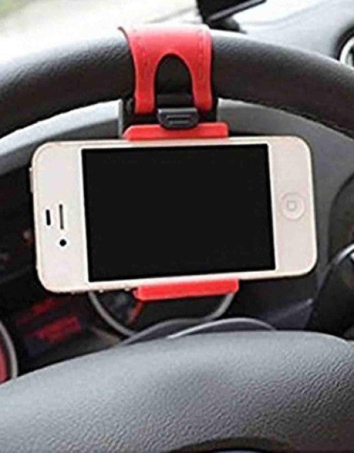 Car Mobile Holder Adjustable Mount on Car Steering