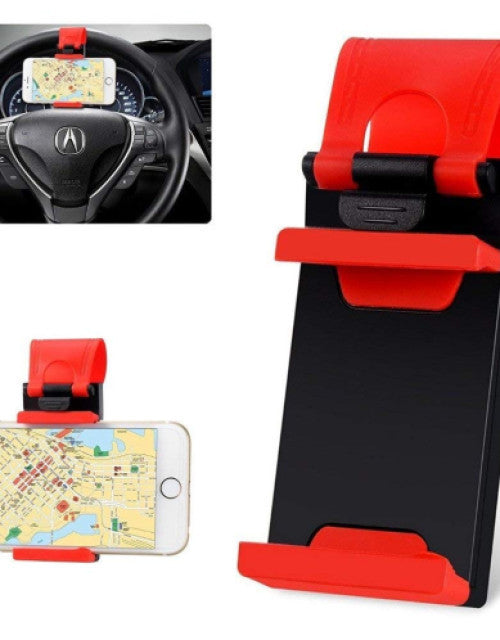 Car Mobile Holder Adjustable Mount on Car Steering