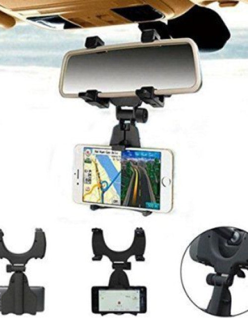 Car Rearview Mirror Holder Phone Bracket Car Dashboard Phone 360 Rotation for Cell Phone Holder