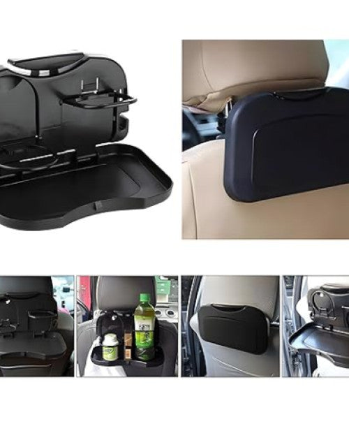 Car Travel Plastic Fold able Meal Drink Cup Tray