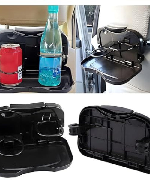 Car Travel Plastic Fold able Meal Drink Cup Tray