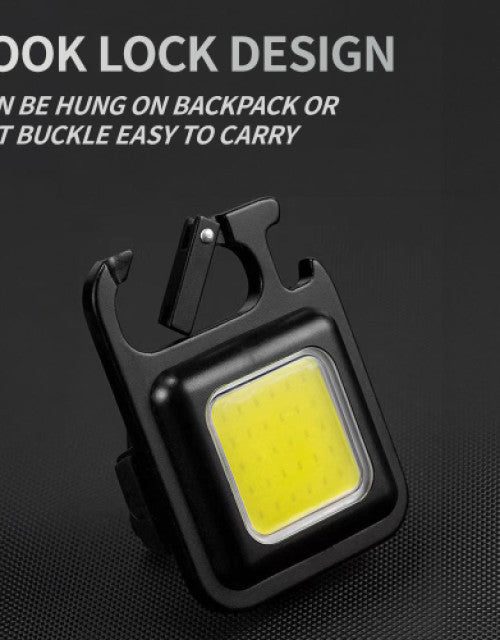 COB Keychain Lamp High Brightness Multifunctional Portable Light Bottle Opener LED Mini Torch