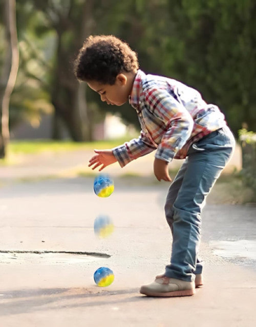 Color Moon Ball - Bouncy, Colorful Rubber Ball with Bright Color