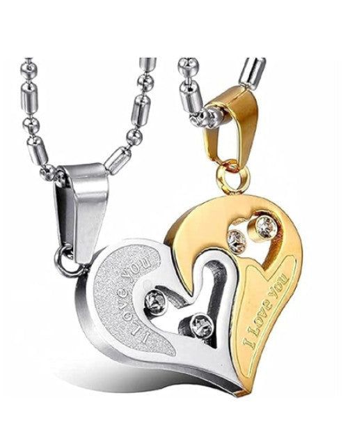 Couple Pendant Stainless Steel Pendant Set