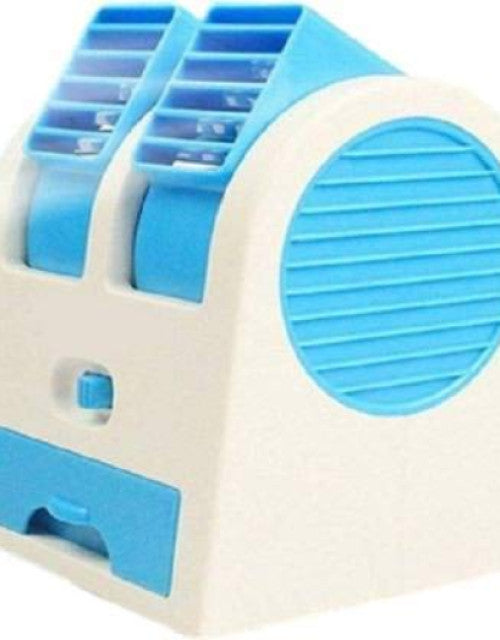 CUBE ROOT Portable Small Plastic Air Conditioner Water Cooler Mini Fan and Dual Bladeless for Use in Car/Home/Office (Multicolour)