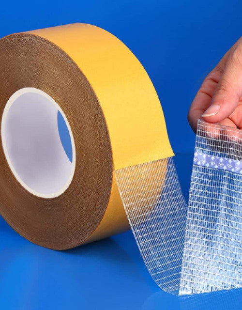 Double Sided Tape Heavy Duty Universal High Tack Strong Wall Adhesive Fiberglass Mesh Tape Clear and Easy Use Mounting Tape