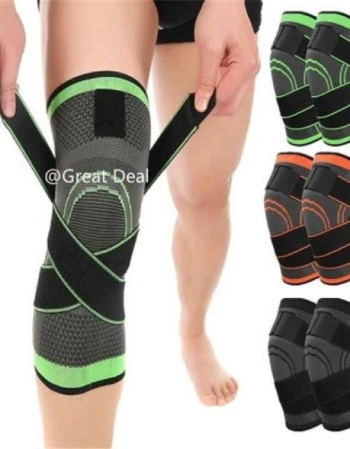 Elastic Sports Kneepad Men Women Pressurized Knee Support Protector Fitness Gear Running Basketball Volleyball Protector