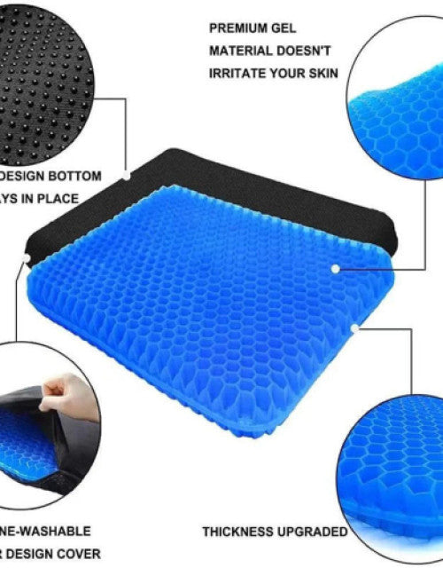 Extra Large Chair Cushion Seat Pad Breathable Honeycomb Design Car Gel Seat Cushions for Office