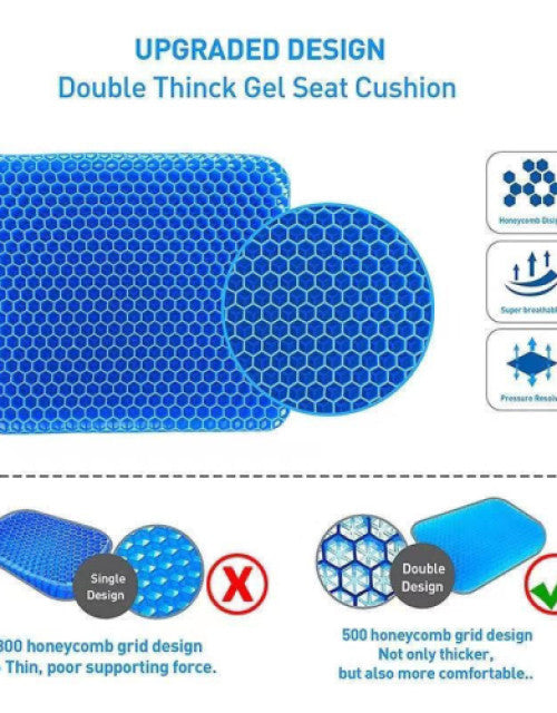 Extra Large Chair Cushion Seat Pad Breathable Honeycomb Design Car Gel Seat Cushions for Office