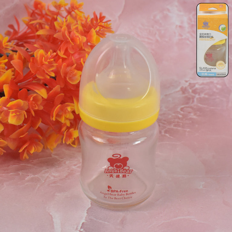 Glass Baby Feeding Bottle (120 Ml  1 Pc)