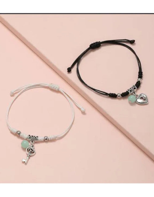 Fashions Radium Hearts Couple Best Friend Sister Korean Bracelet