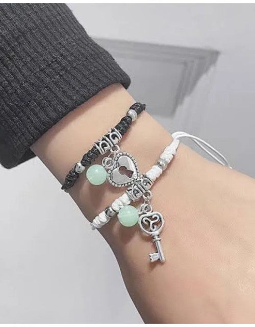 Fashions Radium Hearts Couple Best Friend Sister Korean Bracelet