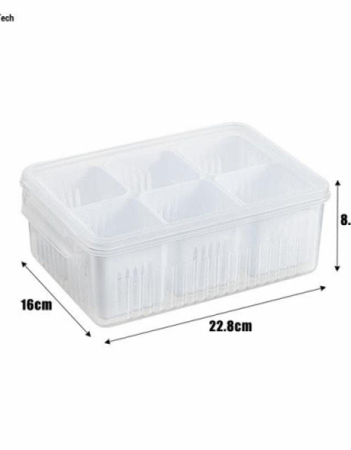 Food Storage Containers With Lids Airtight,6-In-1 Storage Box Kitchen Scallion Storage Box