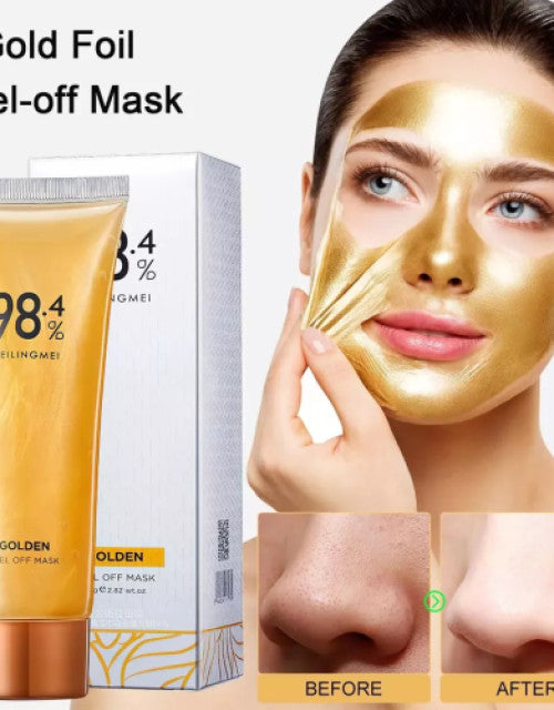 Gold Foil Peel-Off Mask Beilingmei Gold Face Mask for wrinkles ( Pack Of 1 )