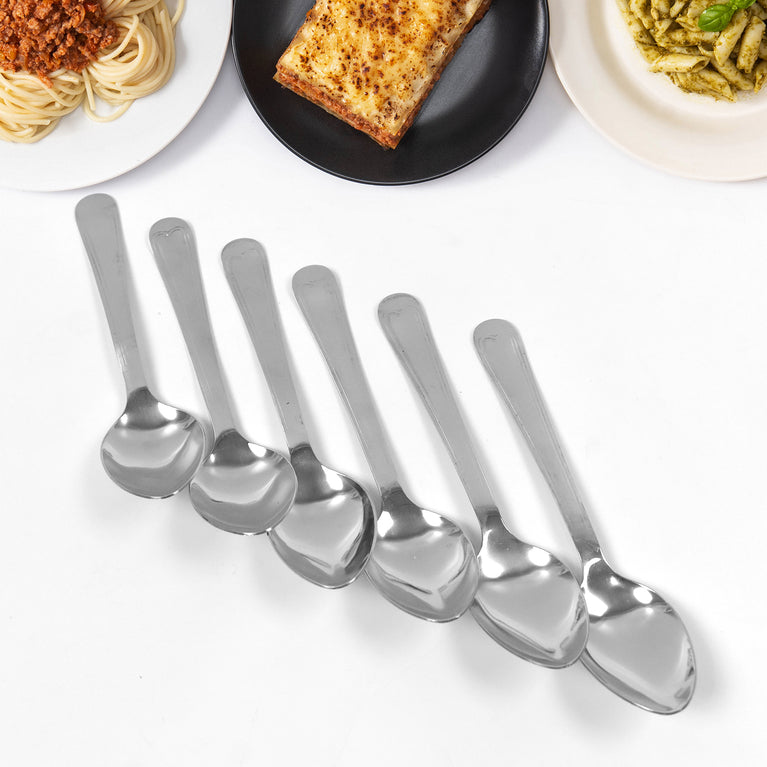 Big Dinner Spoons 6 Pieces Stainless Steel Table Spoon