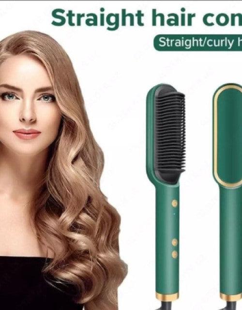 Hair Straightener Comb for Women Hair Straightener Brush  (Multicolor)