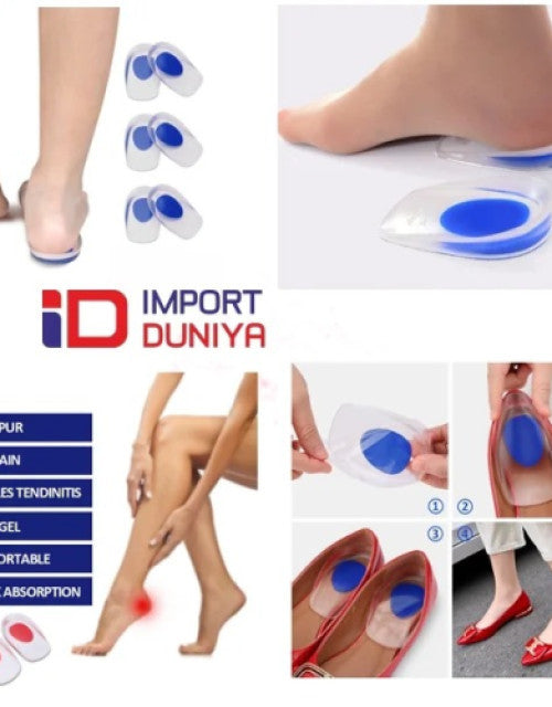 Heel Pad Silicone Heel Cup Anti-foot Pain Insole Bone Spur Heel Shock Absorbing Insole Latex Insole