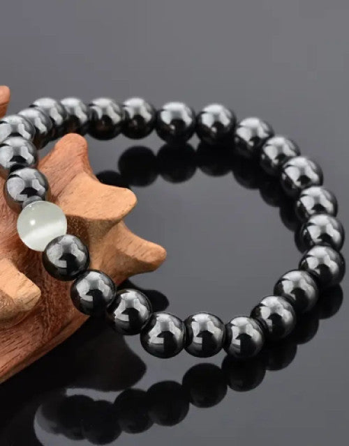 Hematite Stone Bracelet For Men Women Thanksgiving Christmas Gift