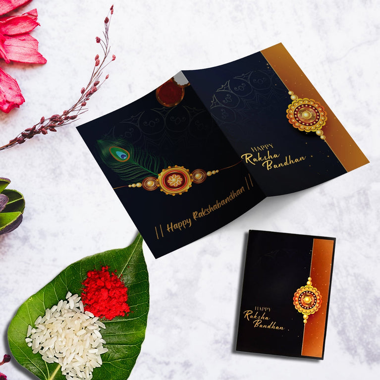 Set Of 8 Designer Rakhis For Brother  Traditional And Modern Handcrafted Rakhi Combo With Greeting Card And Roli Chawal