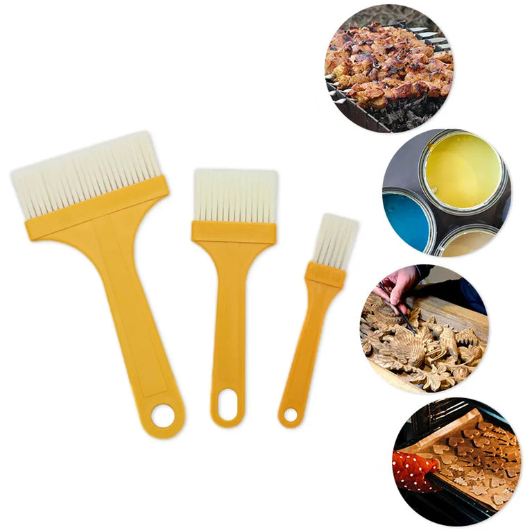 Multifunction Basting Brush Barbecue Brush For Cooking Pastry Brush Baking (3 Pcs Set)