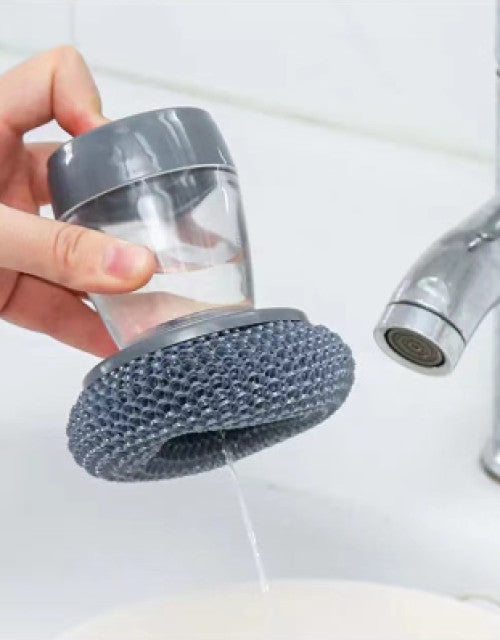 Kitchen Soap Dispensing Palm Brush Washing