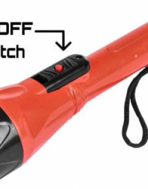 LED Flashlight Torch with 0.75 Watt LED and Lock Flasher Switch with Strong ABS Plastic Body (Red)