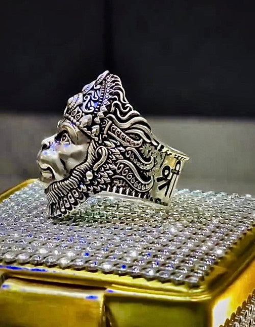 Lord Hanuman Silver Ring