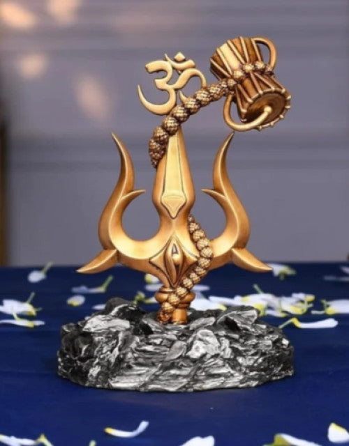 Lord Shiva with Trishul Damru Idol Car Dashboard