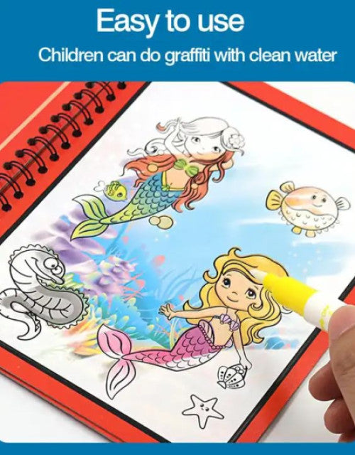 Magic Water Coloring Books Unlimited Fun with Drawing Reusable Water-Reveal Activity Pad