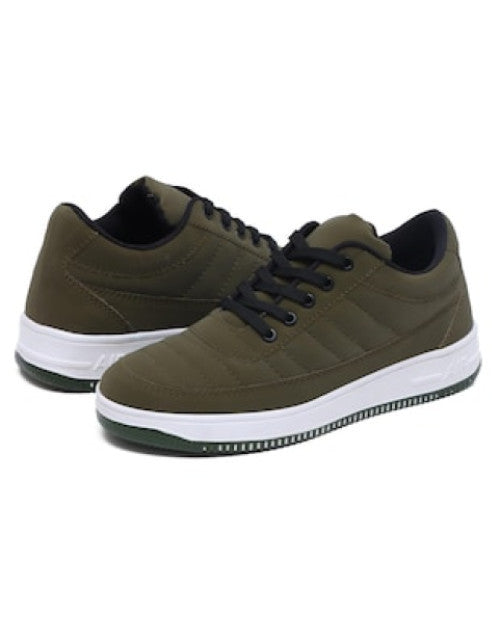 Men olive lace up sneakers