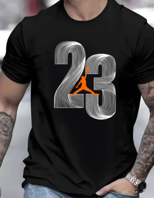 Men Printed Round Neck Pure Cotton Black T-Shirt ( Pack Of 1 )