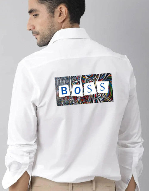 Men Regular Fit Boss Printed Casual Shirt