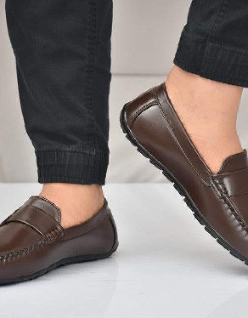 Men's Genuine Leather Slip On Loafer Shoes