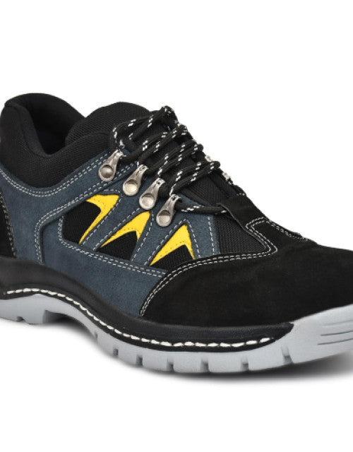 Men's Real Suede Leather Light Weight Sporty Safety Shoes for Men