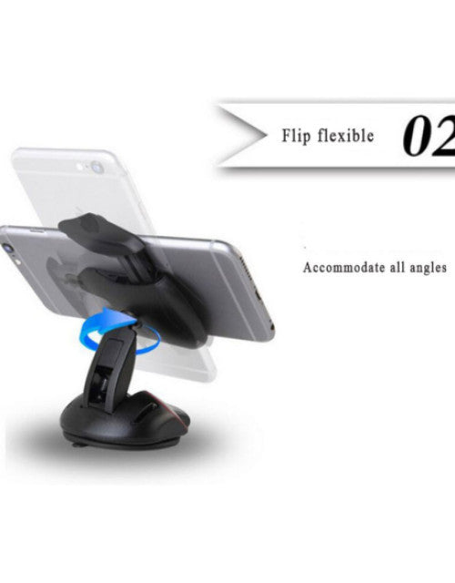 Multifunctional Car Mobile Holder for Dashboard & Windshield Creative Mouse Shaped One Touch Flip Car Mount 360 Degrees Rotation Mobile Holder