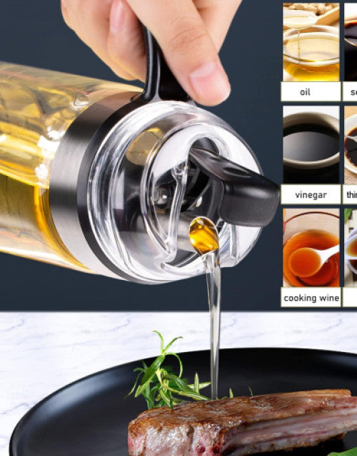 Olive Oil Dispenser Bottle Auto Flip Bottles for Kitchen Leakproof Condiment Containers