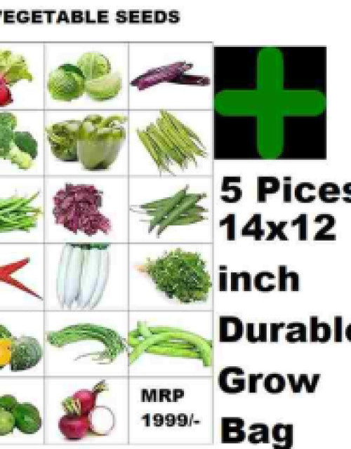 Organic Mix Varieties 100 Pieces Seeds With 5 Pieces Grow Bag