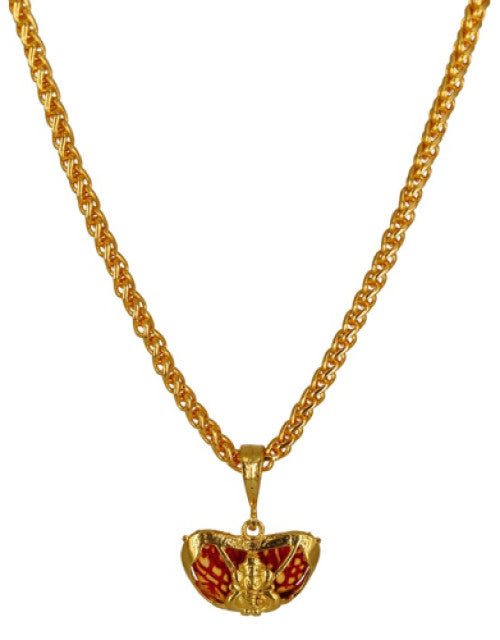 Pendant Ganesh Ji Locket Chain Gold Plated Jewelry