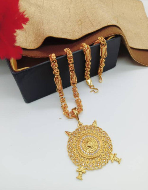 Pendant Sun Locket Chain Gold Plated Jewelry