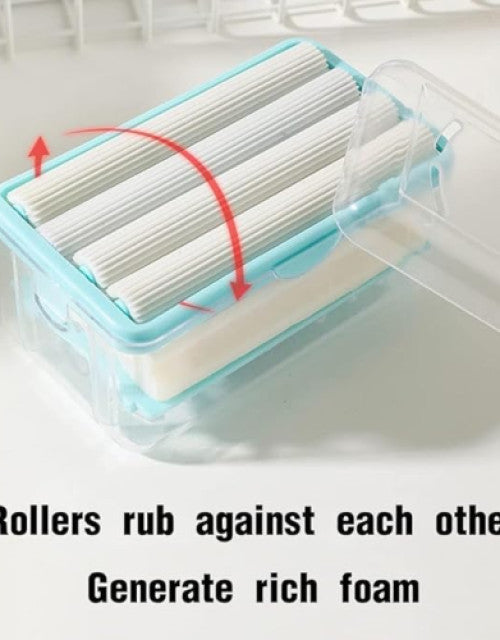 Plastic 2-In-1 Portable Laundry Rolling soap roller dispenser (Pack of 1)