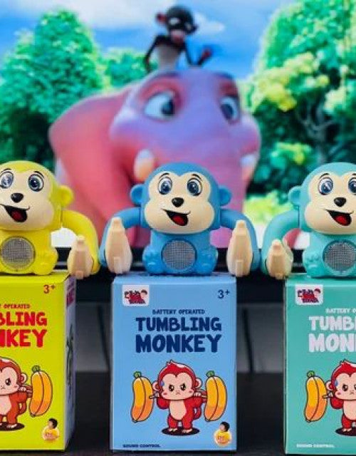 Plastic Multicolour Tumbling Monkey