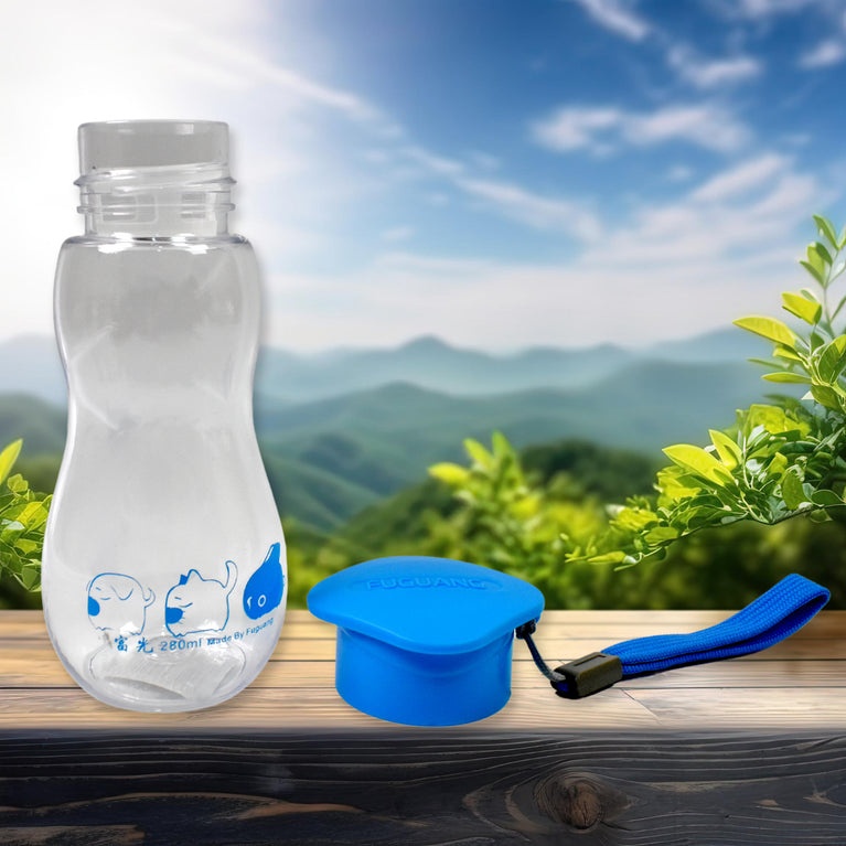 Transparent Travel Portable Water Bottle With Carry Straps (280 Ml  1 Pc)