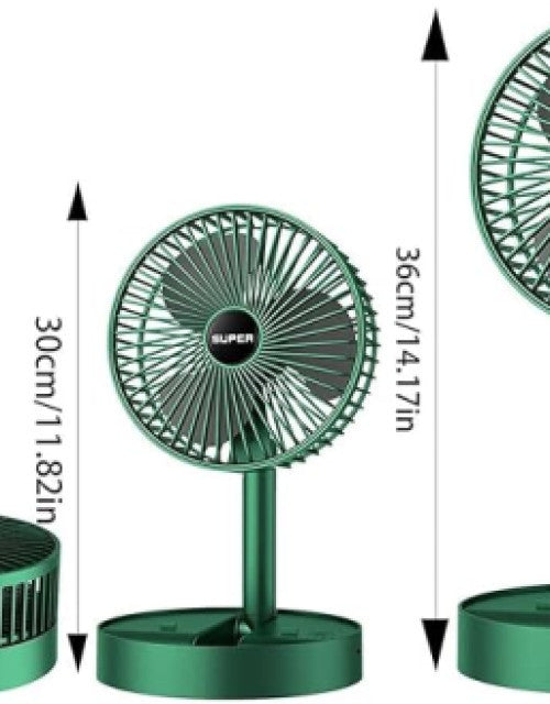 Rechargeable Desk Fan,Telescopic Tabletop Silent Air Circulator Fan