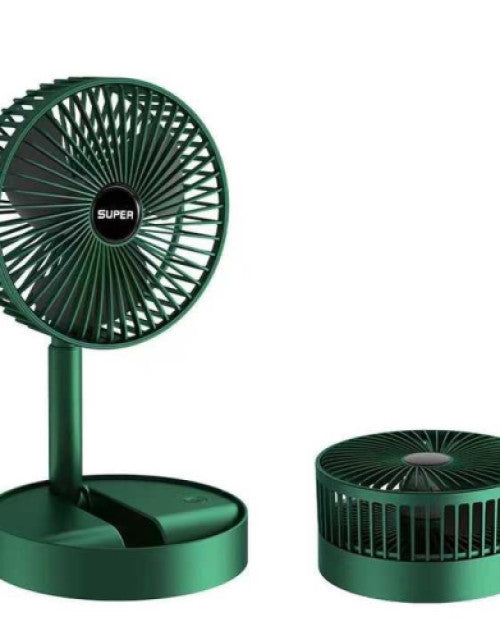 Rechargeable Desk Fan,Telescopic Tabletop Silent Air Circulator Fan