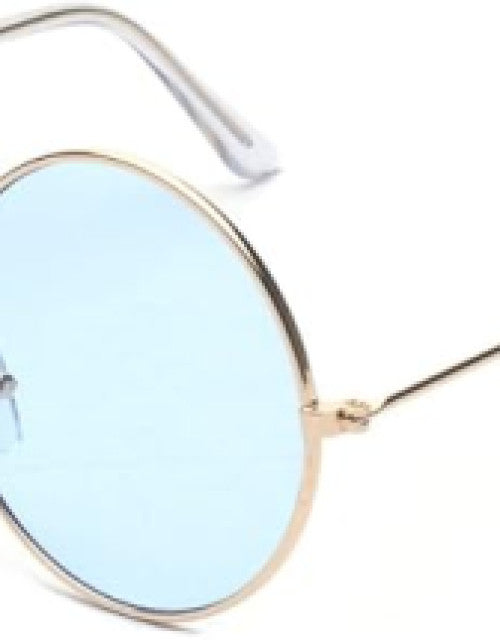 Round Small Flat Sunglasses Circle Metal Vintage Hippie Glasses