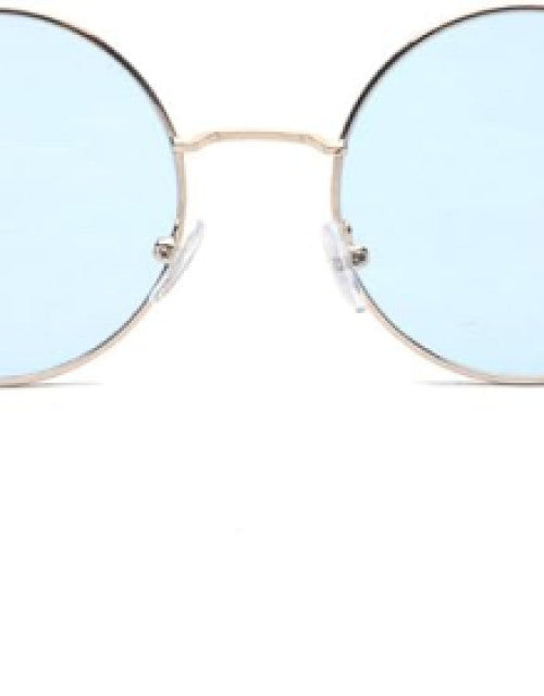 Round Small Flat Sunglasses Circle Metal Vintage Hippie Glasses