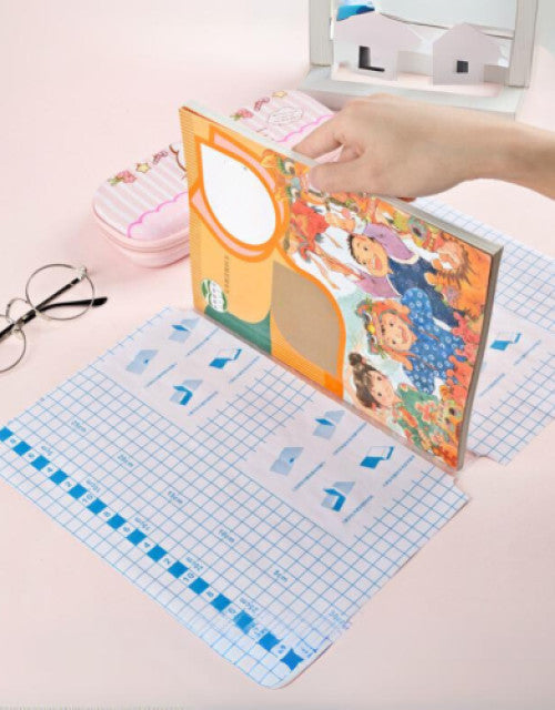 Self-adhesive transparent protective book cover